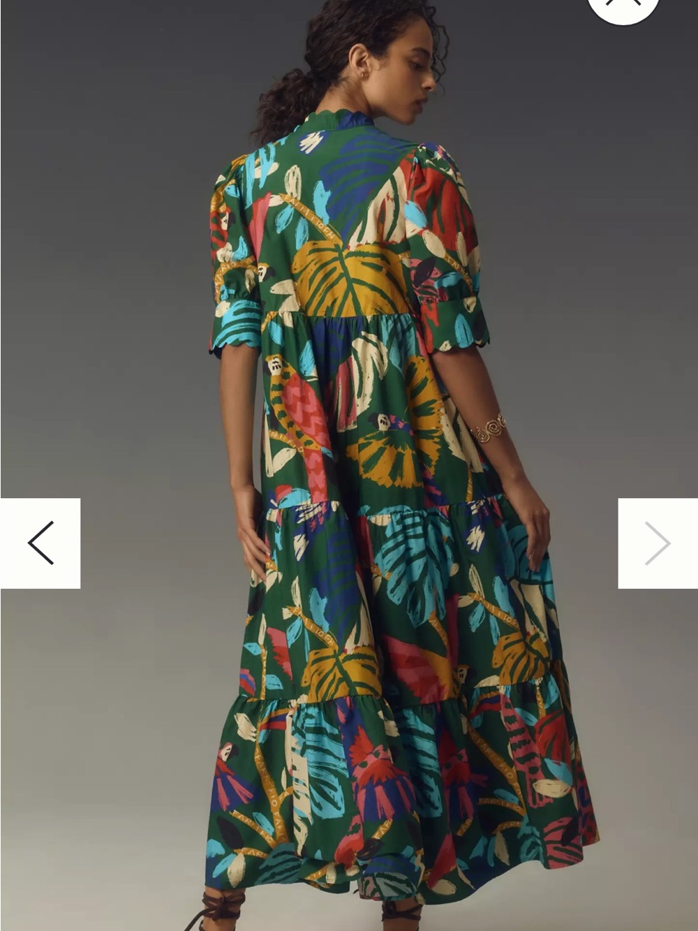 FARM Rio Vibrant Tropical Print Maxi Dress in Green, Blue, Pink and Yellow - Picture 4 of 5